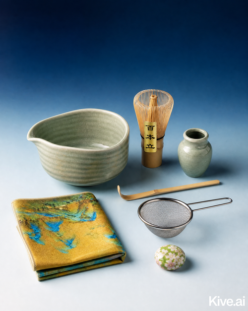 Matcha Tea Kit — 8-Piece Traditional Bamboo Ceremonial Set